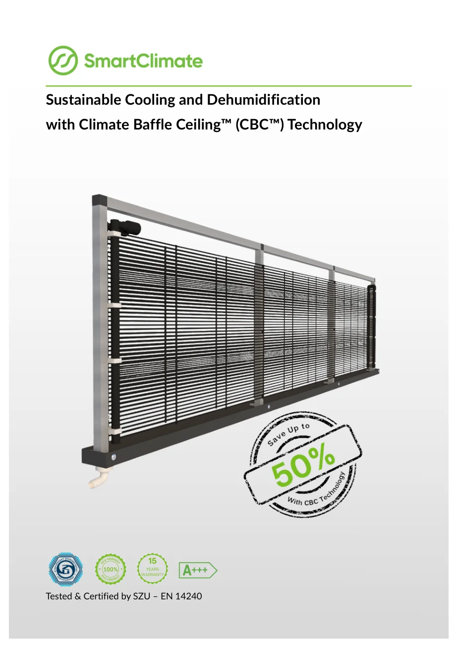 Climate Baffle Ceiling CBC hydronic cooling technology